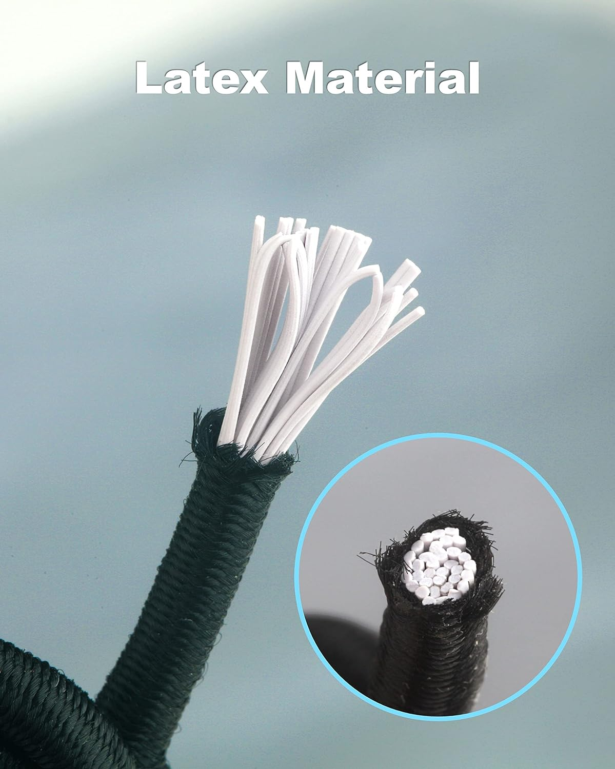 2 Pack Black Cargo Nets, Heavy Duty Latex 17"X17" Bungee Net Stretches to 34"X34", Gear Helmet Luggage Net with Tight 2.3"X2.3" Mesh & 12 Adjustable Plastic Hooks for Motorcycle, Bike, ATV image number 1