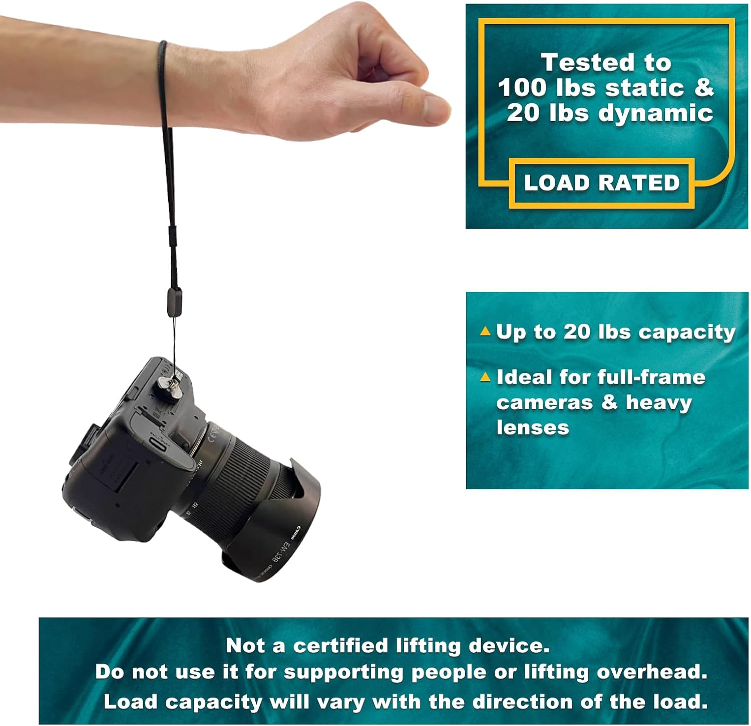 2PCS Stainless Steel round Screw with Hand Wrist Strap Sling, 1/4" Mounting Screws, Camera Screw Holder, 1/4-20 Thread Fixing Screws for Selfie Sticks, Tripod, DSLR Cameras (Round) - D-Ring image number 6