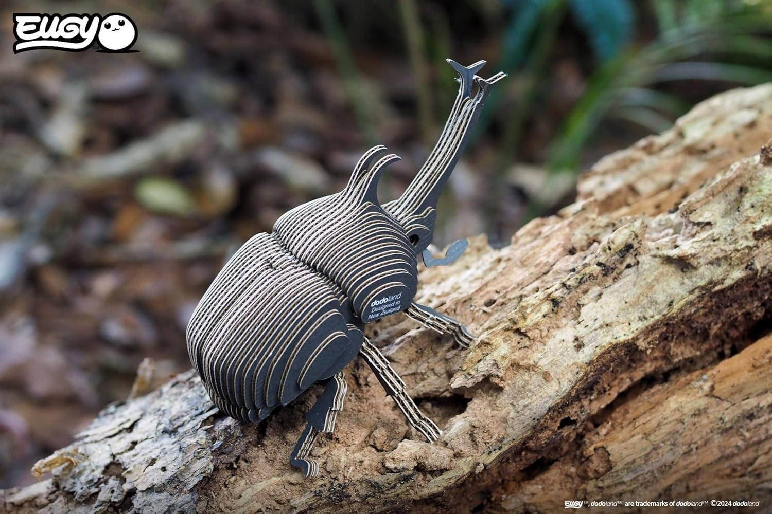 EUGY 113 Rhino Beetle 3D Puzzle - 34 Piece Eco-Friendly Educational Toy Puzzle for Boys, Girls & Kids Ages 6+