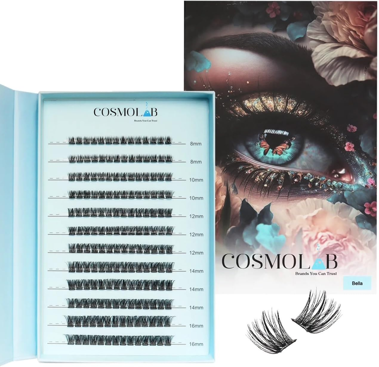 Bella Pop-On Lashes - DIY Pre-Glued Extension Clusters