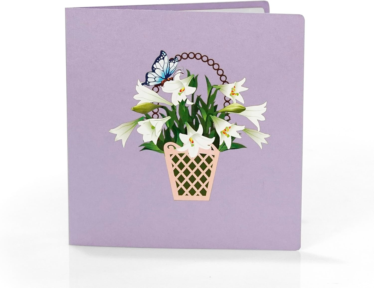 CUTPOPUP White Lily Sympathy Pop up Card, with Sympathy Card, Loss of Loved One, Pet, Mom, Dad, Child, Condolence, Bereavement, Grief with Envelope (White Lily Sympathy) FL114.1AU1515 image number 2