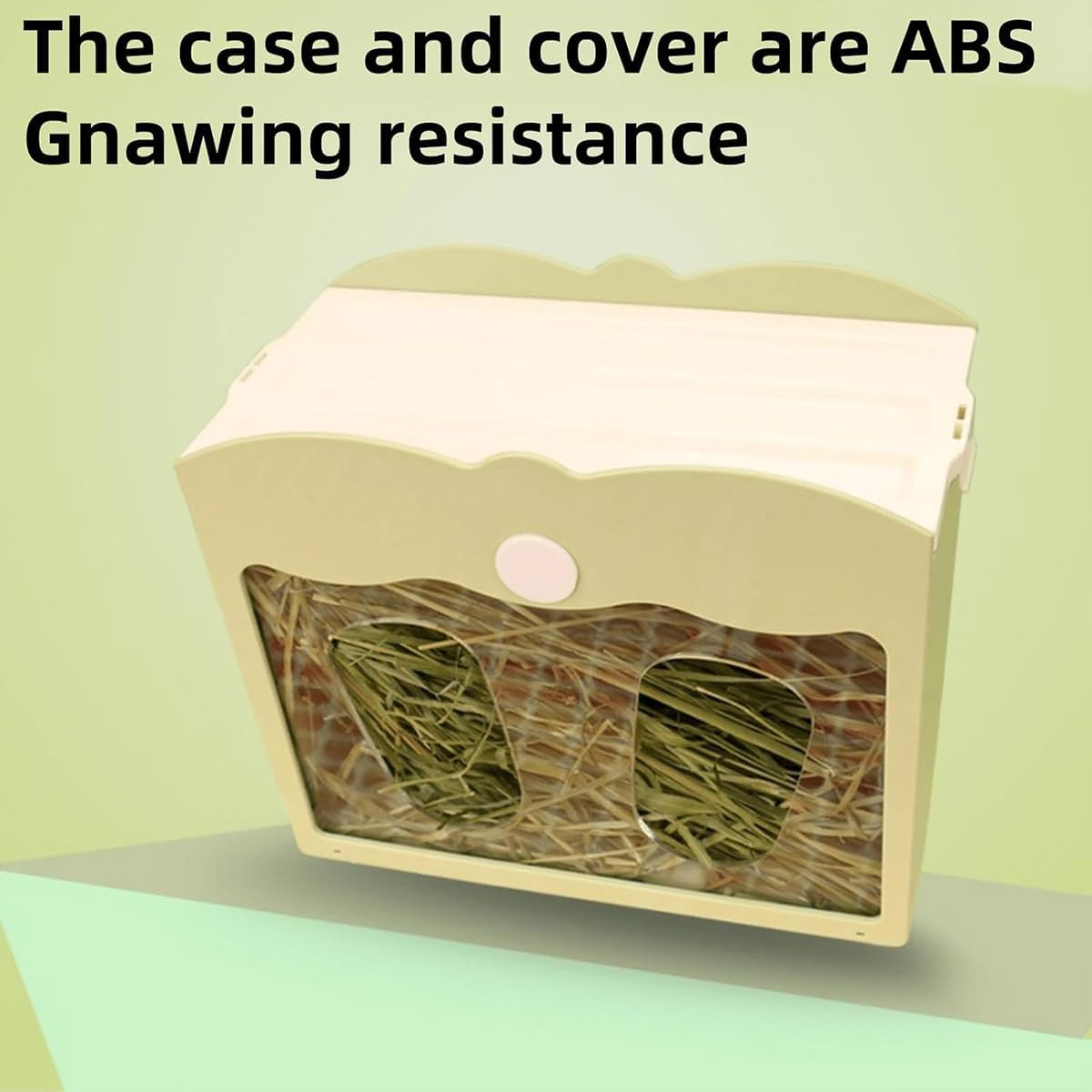 AIMALL Dual Use Rabbit Guinea Pig Hay Feeder Rack 8.27X9.84X5.12In Large Capacity 3500Ml Anti-Waste Wall Mounted Grass Holder for Small Animals Cage - Blue-Steel Mesh image number 7