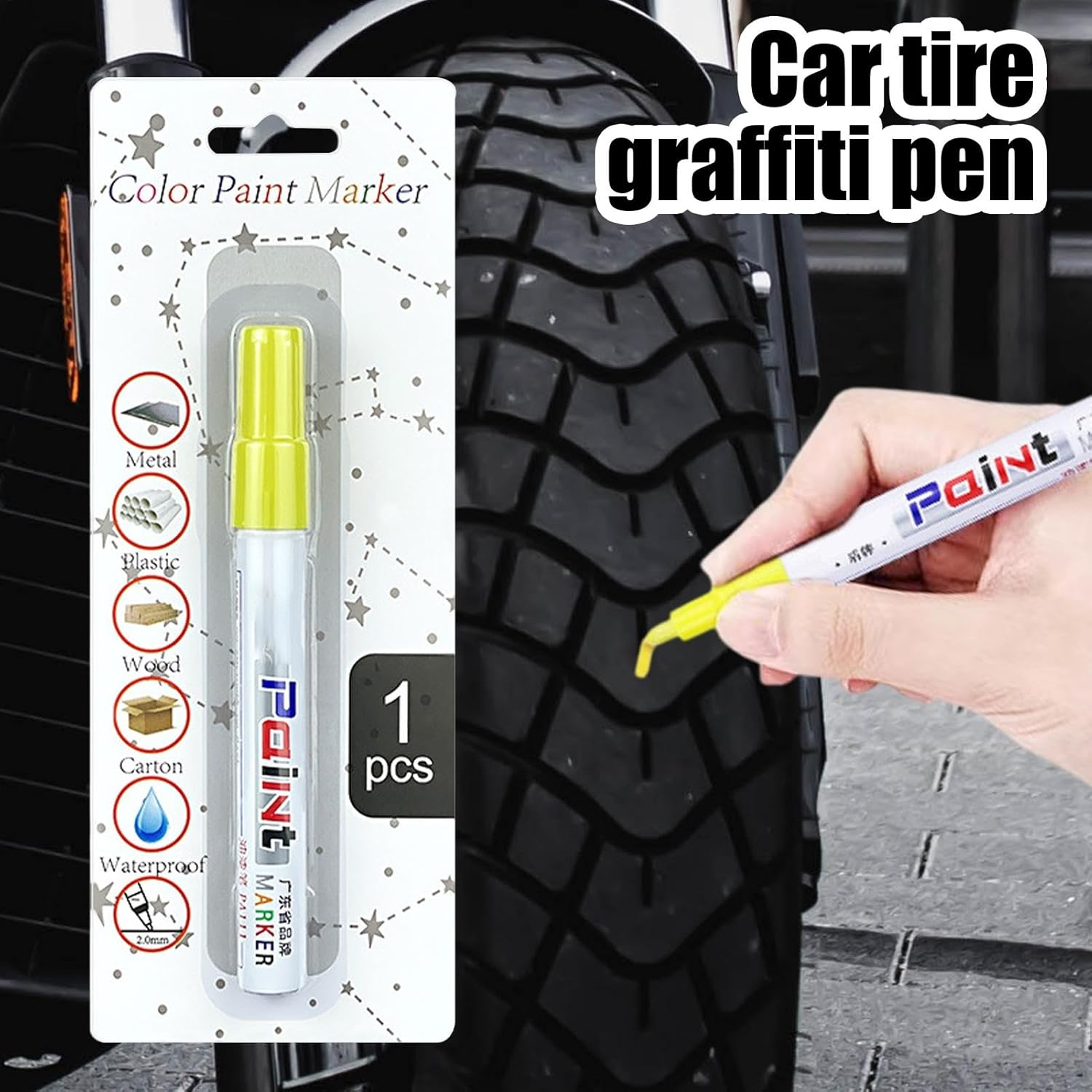 Car Paint Pen, Portable Auto Scratch Repair Pen Set, Fast Drying Automotive Touch up Primer, Multifunctional Vehicle Paint Restorer for Scratches, Water, Dirt Protection - Pink image number 2