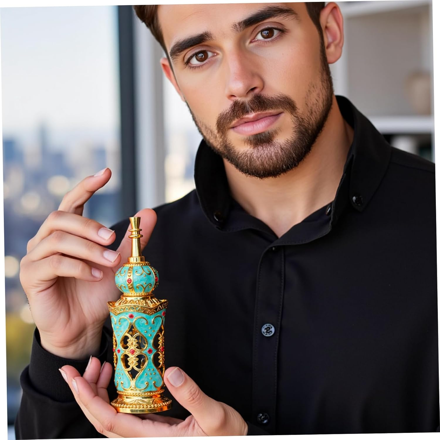 Arabic Perfume Oil 15Ml Long Lasting Fragrance Dubai Perfume with Luxurious Bottle for Men Gifts, Decor