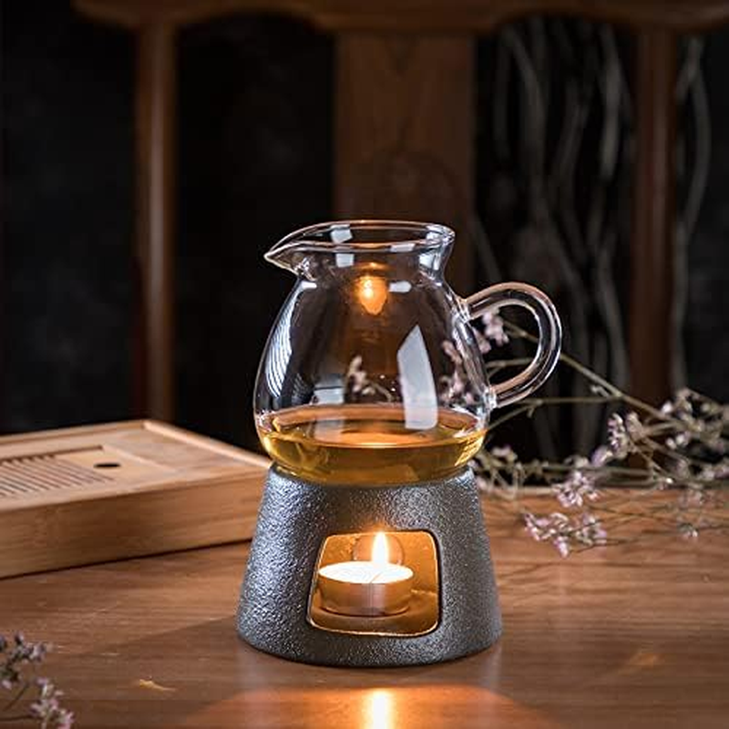 Hand Made Large Capacity Essential Oil Burner Wax Melt Burners, Aromatherapy Aroma Burner Ceramic Oil Diffuser Candle Tealight Holder Home Bedroom Decor Brown image number 2