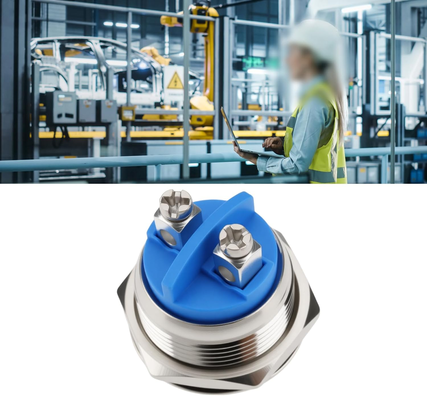 4PCS 19Mm Waterproof Push Button Switch, 250V 5A 1NO SPST, Stainless Steel Momentary Switch image number 4