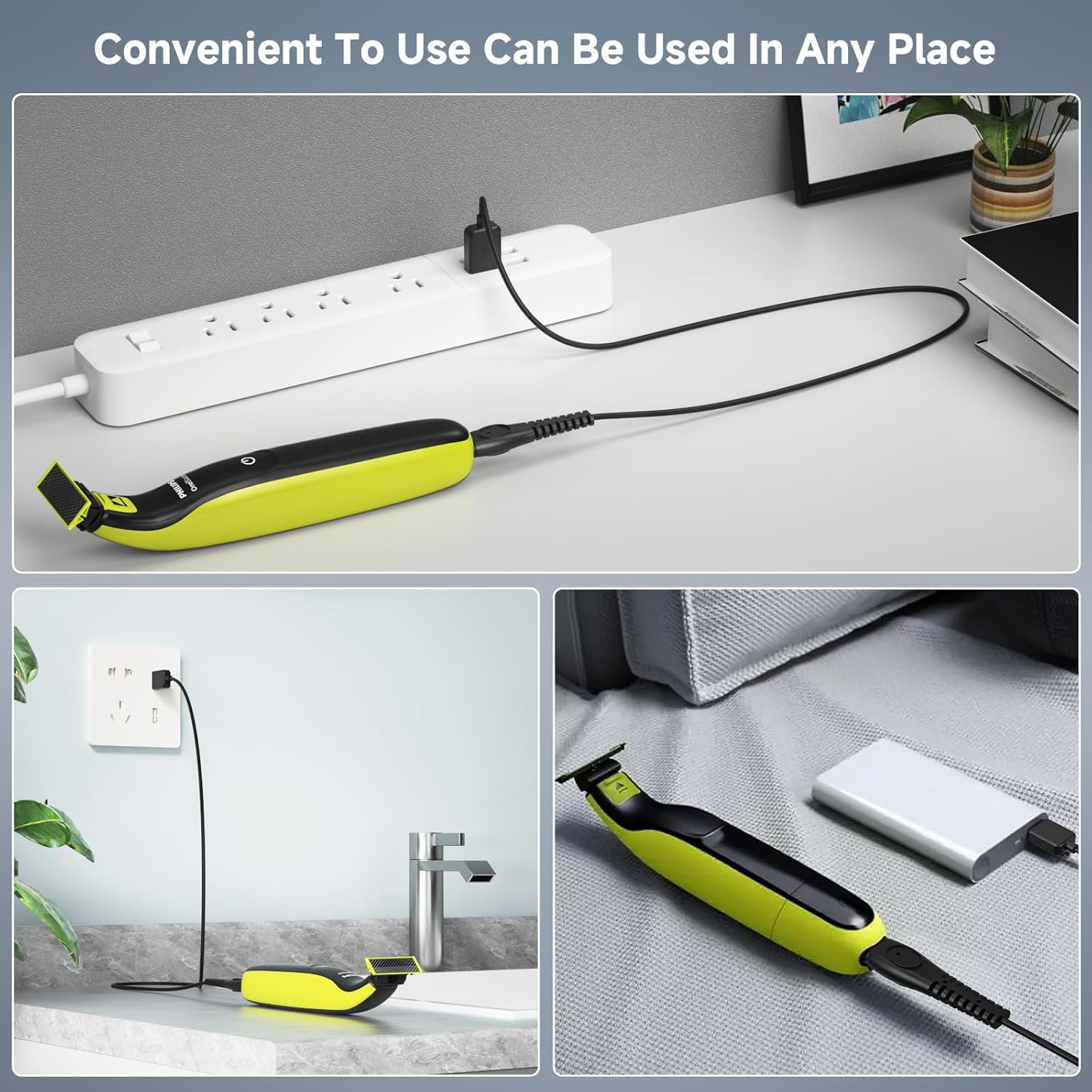 5V USB Charger Cord Compatible with Philips Norelco Oneblade 360 QP2724 QP2834 QP1924 QP4631 QP4530 QP1324 QP6552, Multigroom Series MG5910 MG7910 image number 6