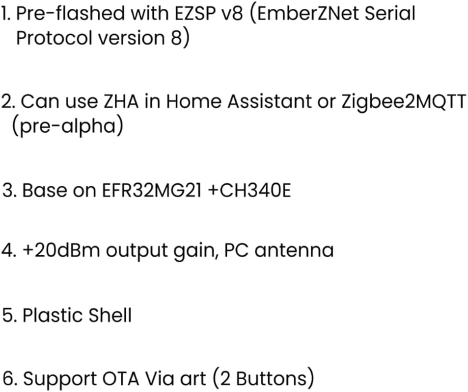 EACTEL Zigbee 3.0 Silicon Labs Mini EFR32MG21 Universal Open Hub Gateway USB Dongle Chip Module ZHA NCP Openhab image number 1