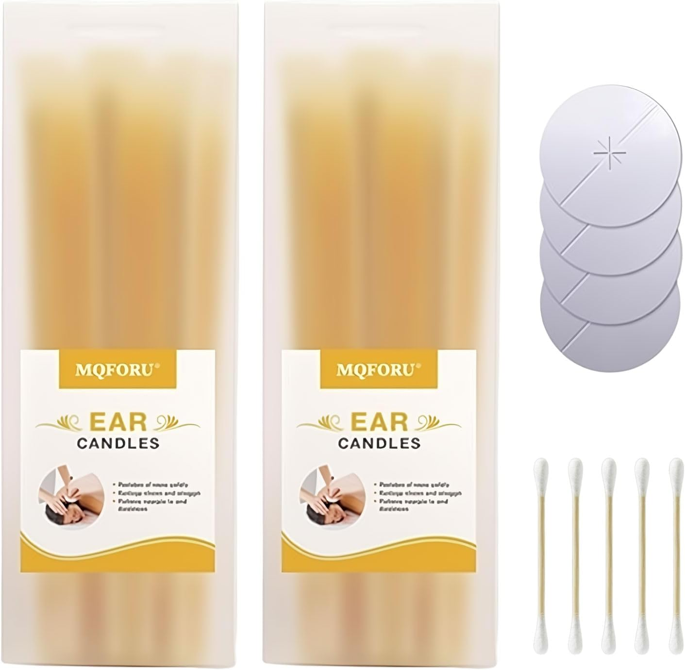 20 Pcs Ear Candles Wax Remover, Ear Wax Candles, Ear Cleaner Tool, for Safe Ear Wax Removal Kit,Suitable for Earwax Removal of Adults and Children image number 4