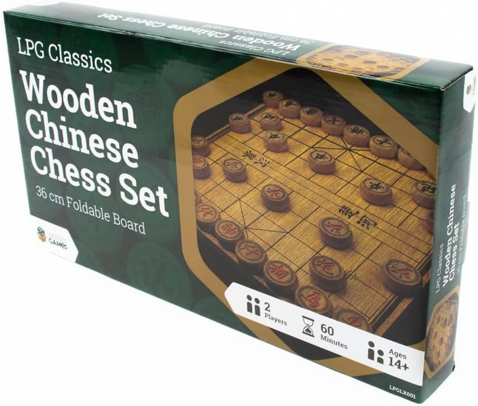 LPG Wooden Chinese Chess Set - 35 Cm Foldable Board