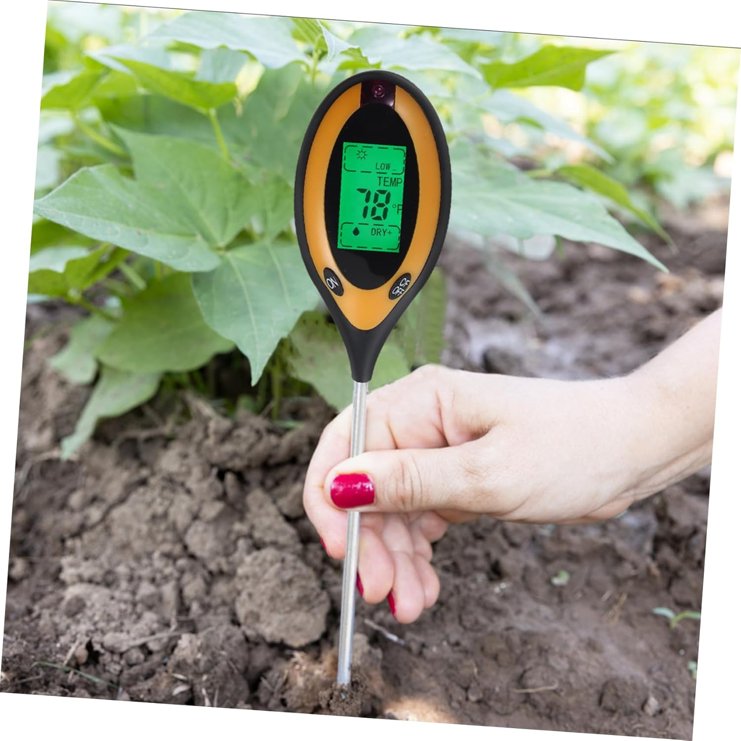 Kisangel Soil Moisture Garden Soil Tester Temperature and Ph Testing for Outdoor Lawn Farm Gardening Hygrometer image number 6