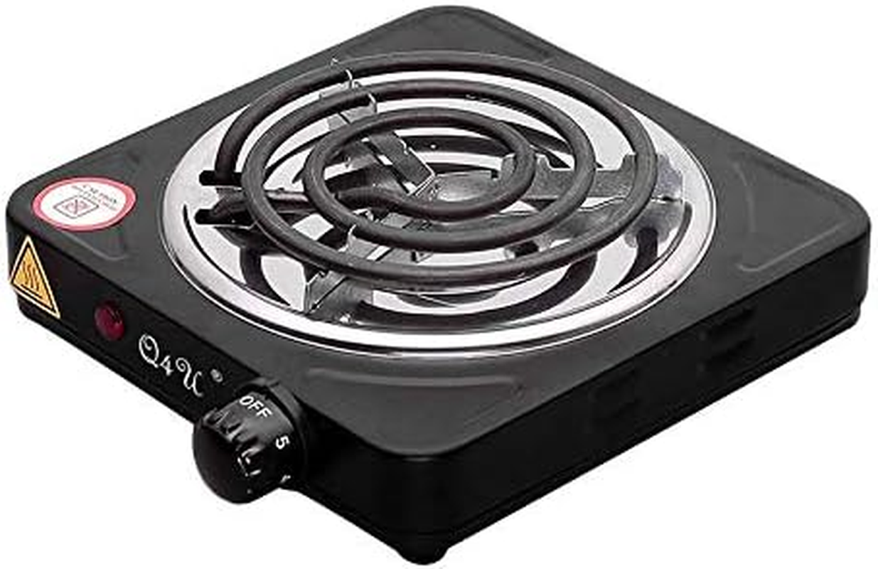 Q4U 1500W Burner Electric Charcoal Starter Coals Coconut Shells, Black, Slim image number 1