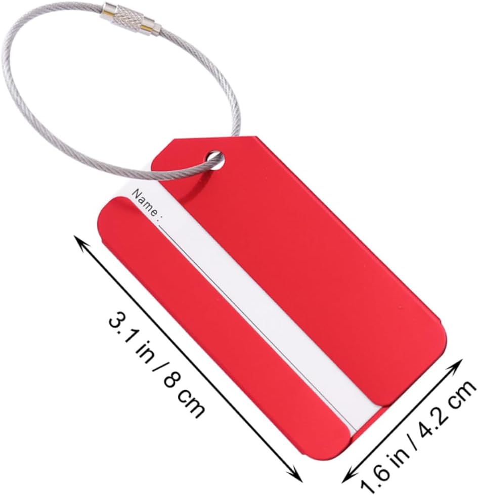 KOMBIUDA 15Pcs Luggage Tags for Suitcases Multicolour Aluminum Name Tags String and Address Card for Travel Handbag image number 6
