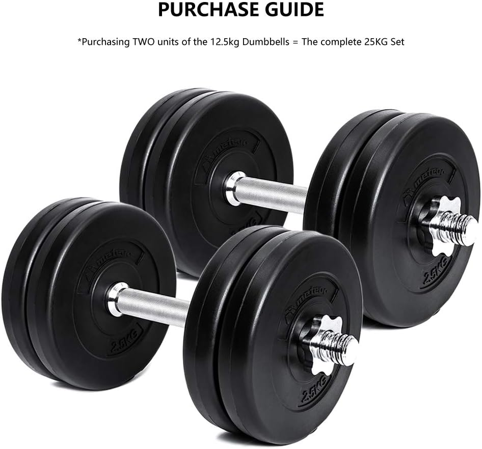 METEOR ESSENTIAL DUMBBELL SET Weight Dumbbells Plates Home Gym Fitness Exercise image number 6