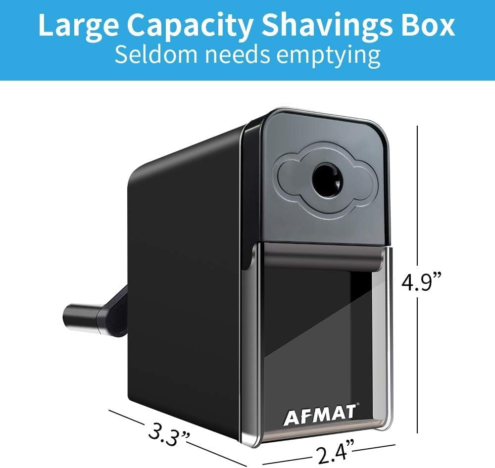 AFMAT Long Point Pencil Sharpener for Artist, 8-20Mm Long Pencil Nibs, Artist Pencil Sharpener Manual for &Phi;6-8.2Mm Charcoal/Drawing/Sketching/Colored Pencils, Self-Feed & Adjustable Pencil Sharpness image number 2