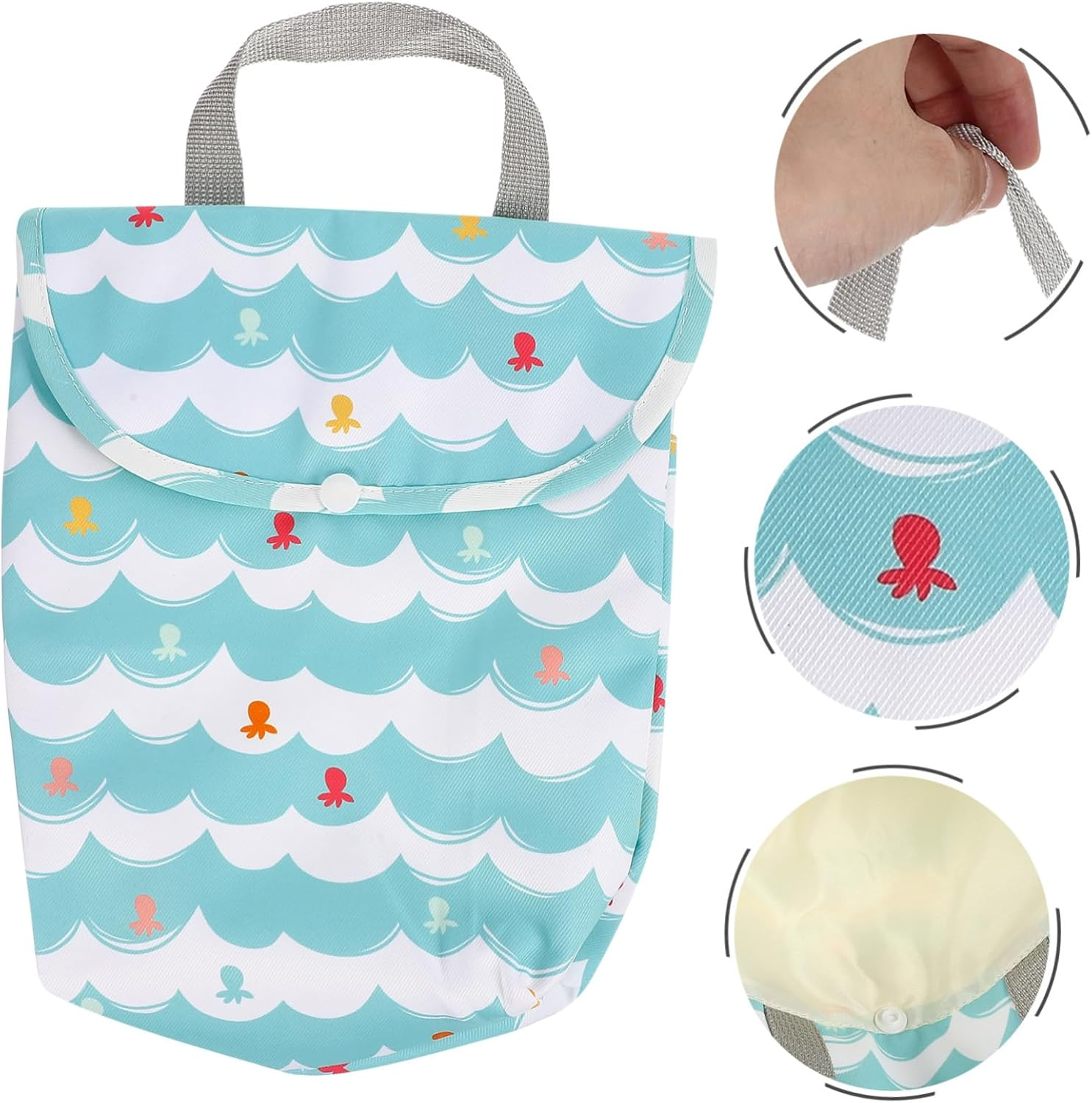 VANZACK Waterproof Diaper Organizer Pouch for Baby Diapers Portable Infant Storage Bag with Dual Pockets for Travel and Outdoor Use