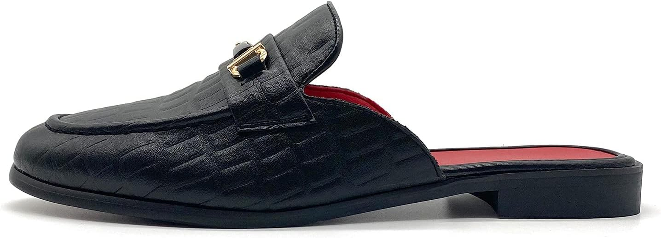 Youxiaoyou Men'S Dress Mule Slippers Suede Slip-On Loafers Velvet Backless Sandals Size 7-13 image number 5