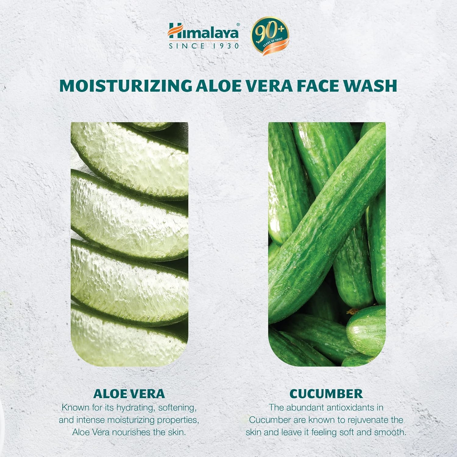 Himalaya Herbals Moisturizing Aloe Vera Face Wash, 100 Ml image number 3