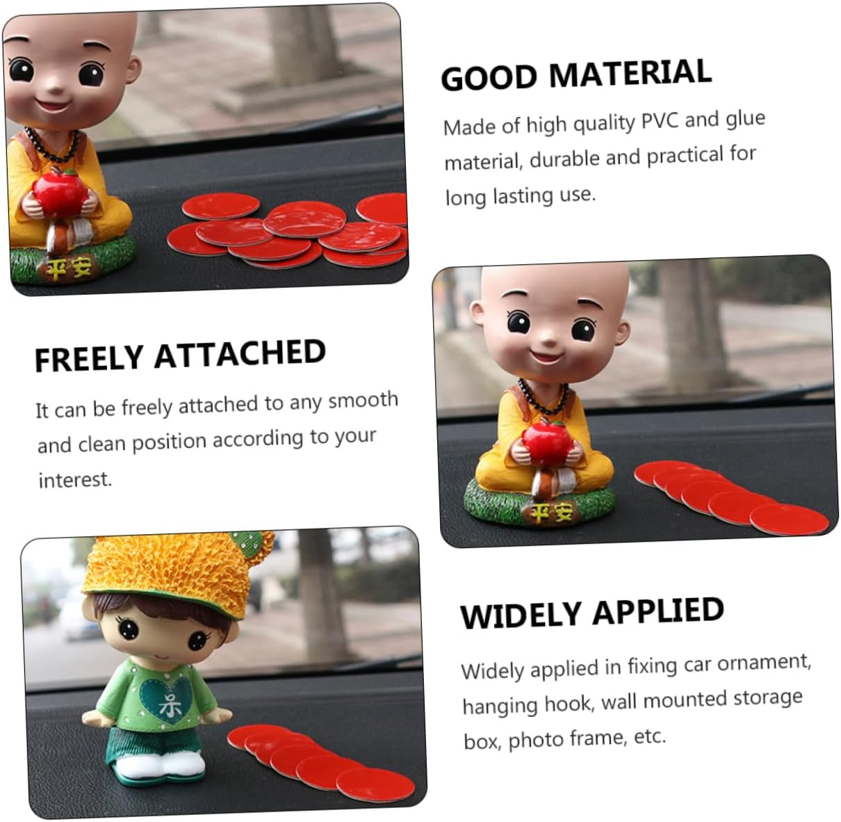 ULTECHNOVO 50Pcs round Tapes Double Sided Stickers for Car Ornament Fixing Strong Adhesive Car Tapes Easy to Use and Remove for Accessories image number 1