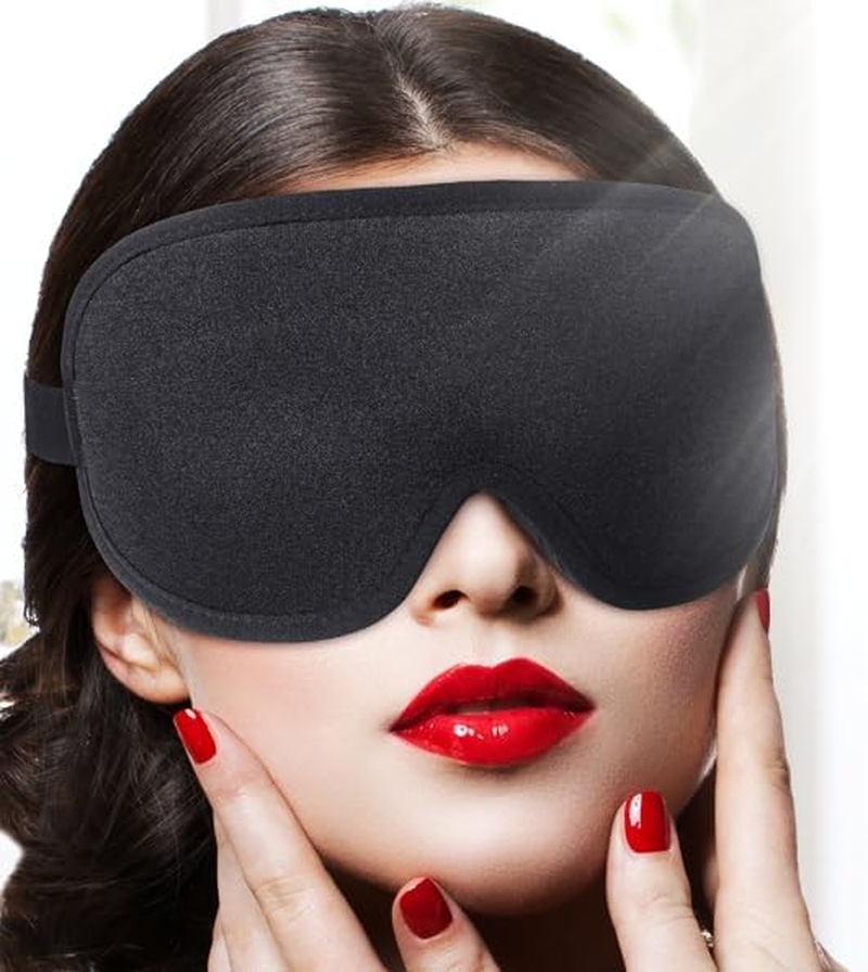 Sleep Mask,Silky Touch with Soft Foam, Comfortable, Breathable,Offers Full Coverage,Flat on Your Eyelids by GLORY image number 6