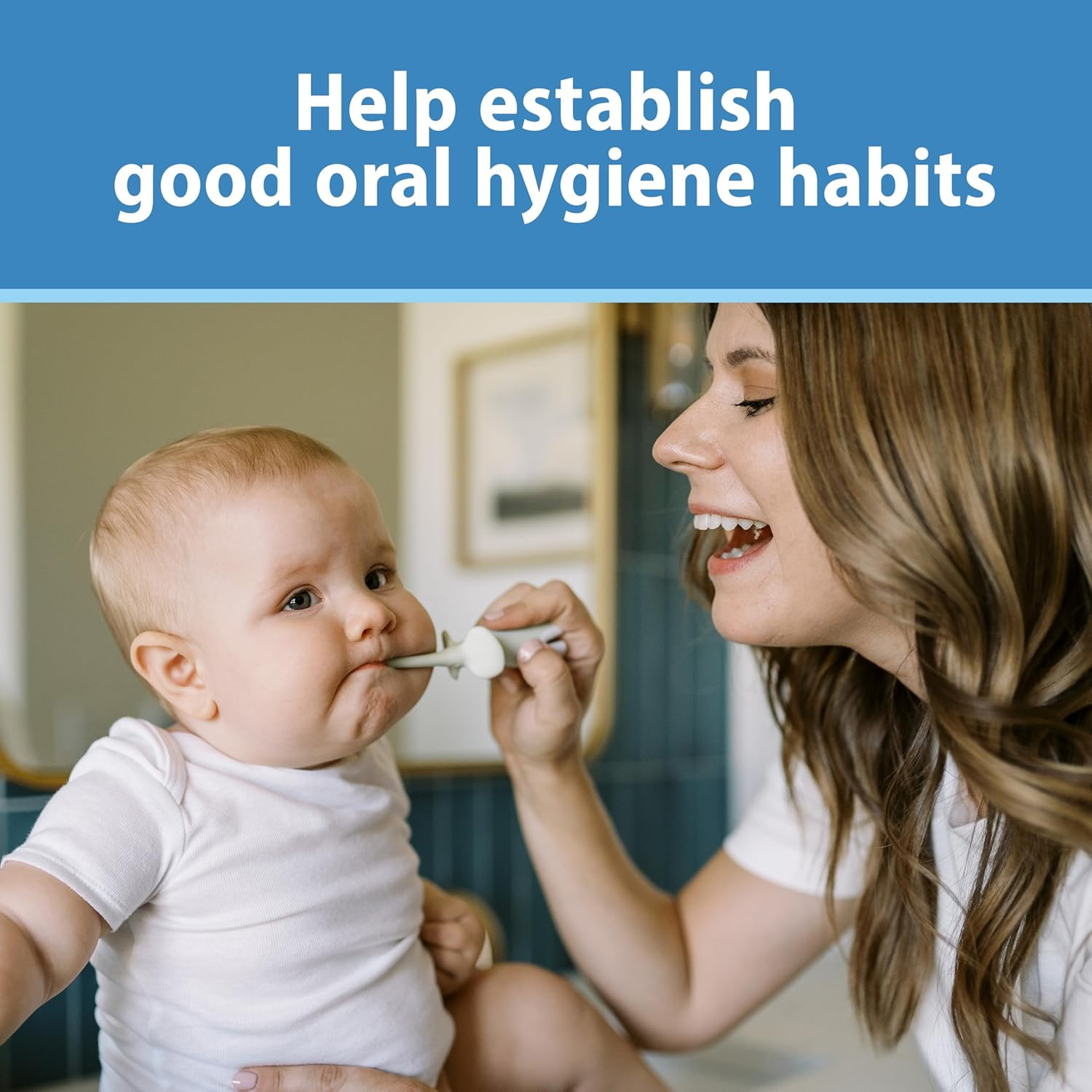 Dr. Brown'S Infant-To-Toddler Toothbrush, Elephant, Mint, 0-3 Years image number 3