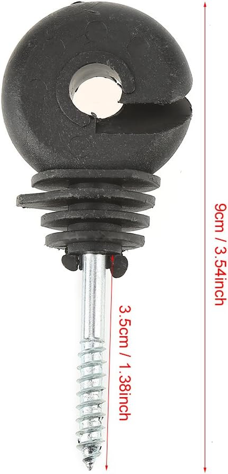 50Pcs Black Screw in Ring Insulators Electric Fence Accessories for Wood Post Sun Protection, Rain Protection image number 4