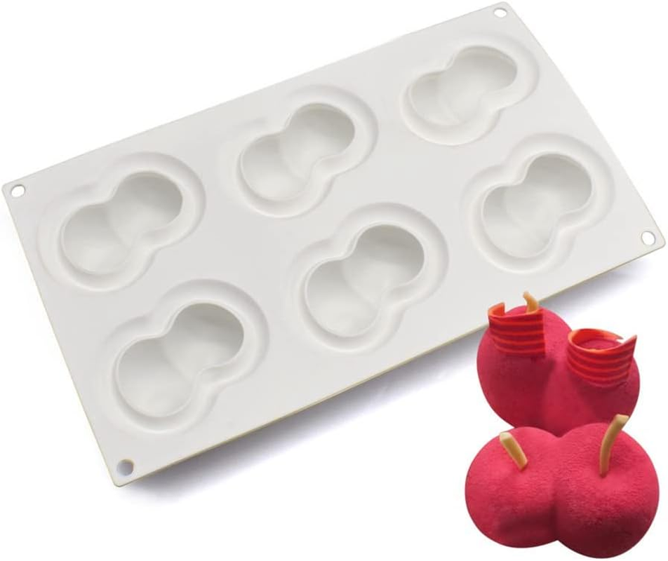 Silicone Mold Dessert Silicone Cake Mold for Baking Fondant Mould Fruit Shape Sugar Candy Jelly Bakeware Chocolates Mould (Mango H_11.68X6.84X0.8 Inch) image number 5