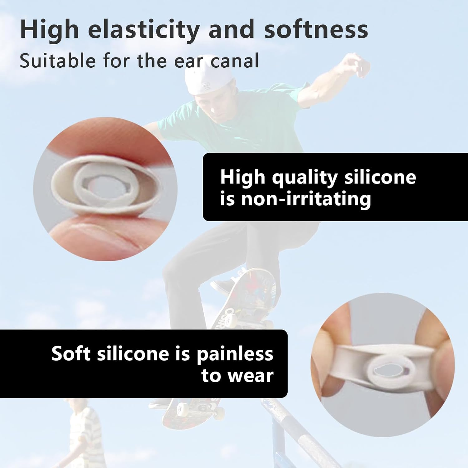 6 Pair Ear Tips for Galaxy Buds Pro, Replacement Silicone Eartips and No Impact Affect Headphone Charging, Noise Reduction & anti Slip Earplugs Compatible with Samsung Earbuds, S/M/L (Black)