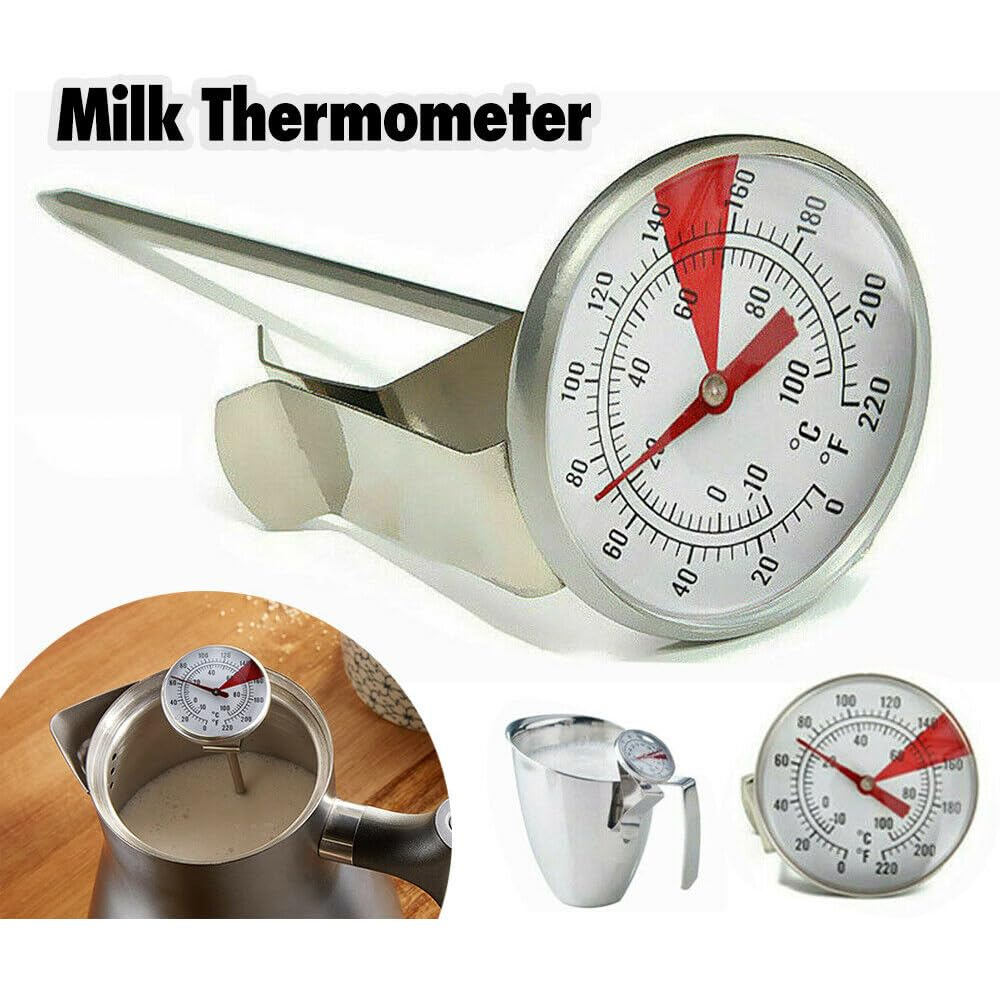 Milk Coffee Probe Thermometer Maker Temperature Pan Clip Stainless image number 3