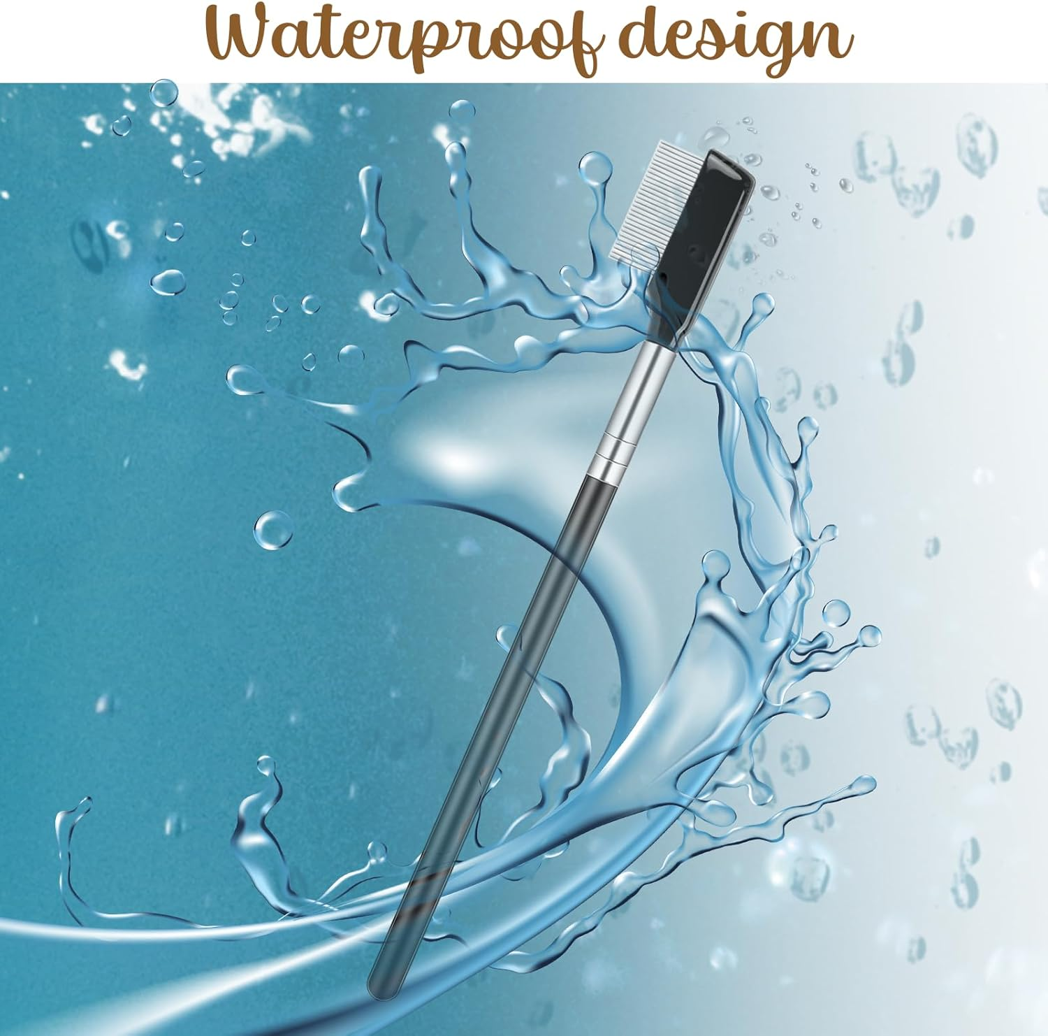 Metal Lash Comb, Eyelash Separator Brush Tool Stainless Steel Mascara Comb Eyebrow Grooming Brushes Eyelash Makeup Applicator Brush Tool for Women Girls image number 3