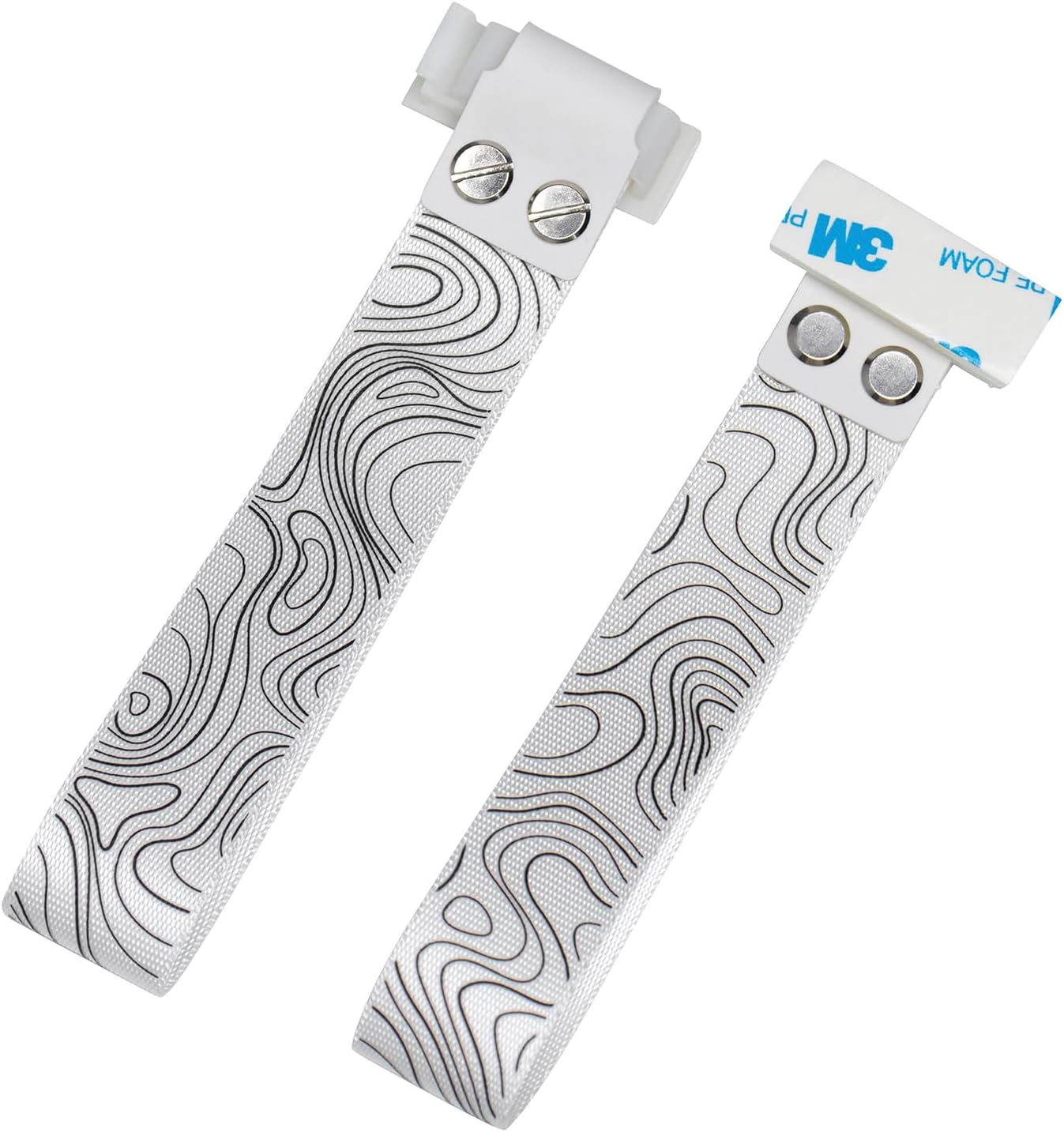 Custom Keyboard Straps Wooting 60He Snap Straps with Adhesive Topographic Pattern Straps for Multiple Mechanical Keyboards (Black)