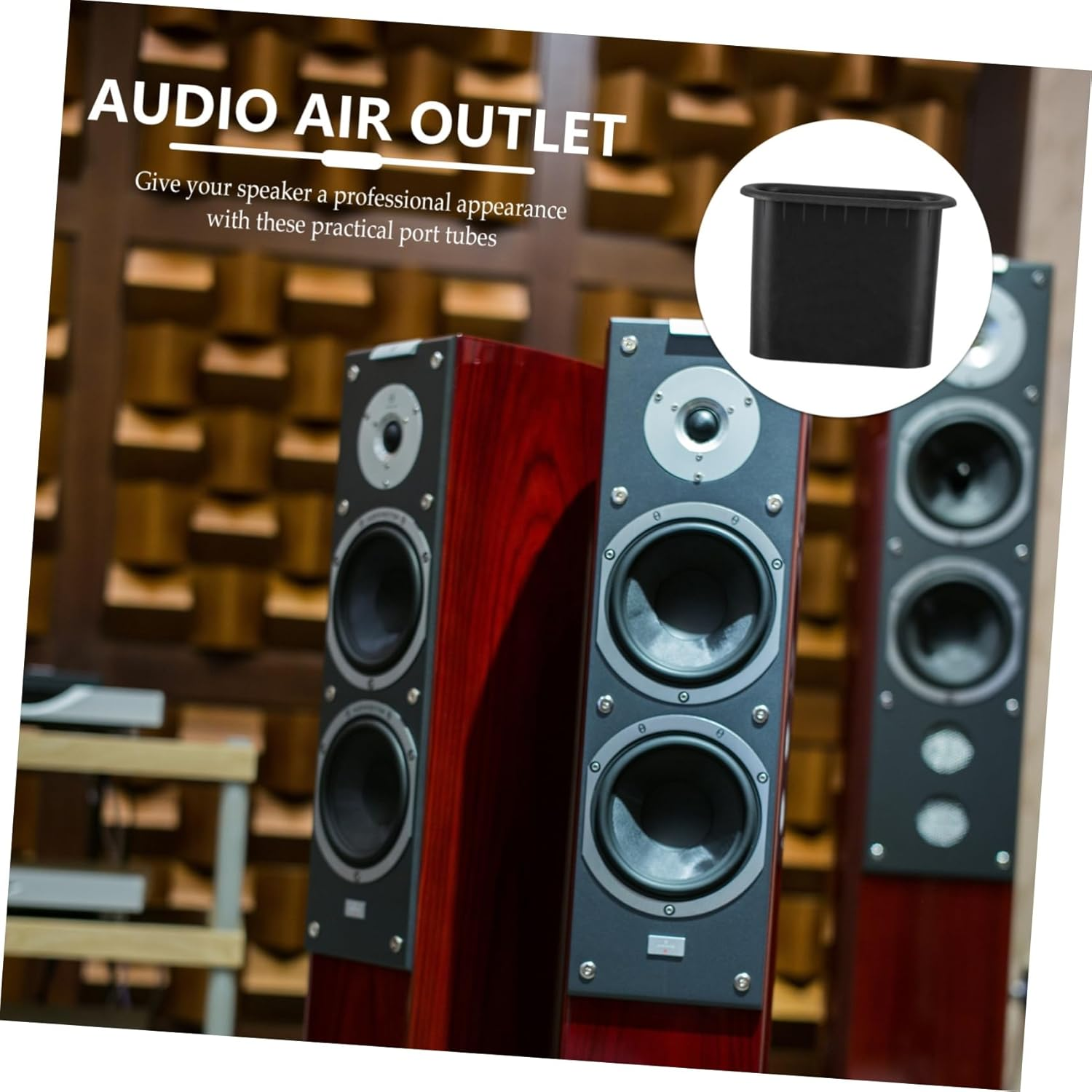 DIYEAH 5Pcs Audio Speaker Port Tube Air Speaker Voice Outlet for Home Car Cabinets image number 4