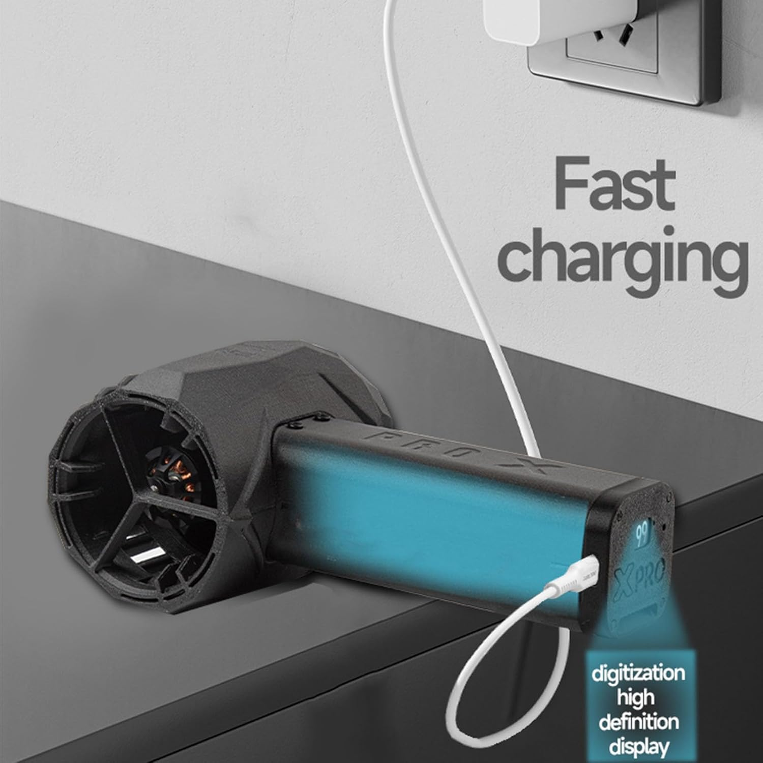 Mini Car Dryer Air Blower, 1500G Thrust & 220MPH Powerful Turbo Dryer Blower for Cars, Speeds Adjustment, 16000Mah Electric Cordless Leaf Blower for Patio Cleaning, Snow Blowing image number 1