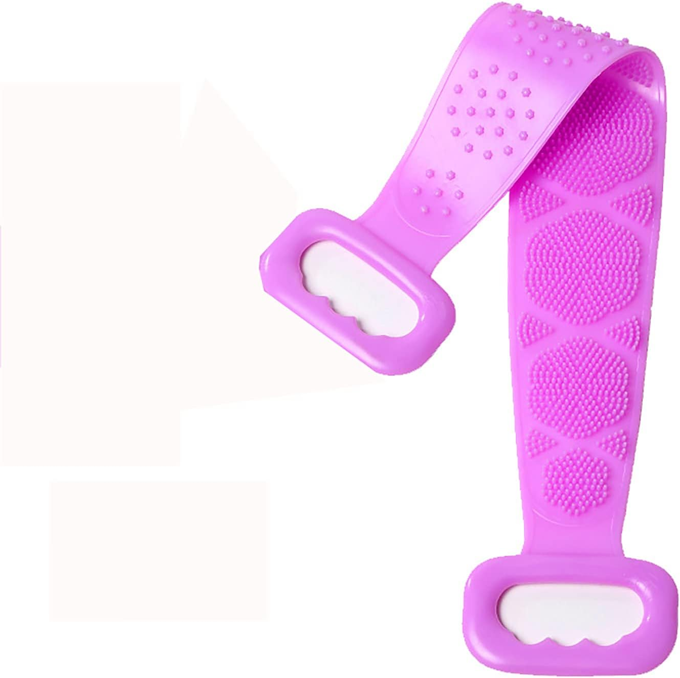 Silicone Bath Brush Exfoliating Long Silicone Body Back Frosted Brush Easy to Clean Silicone Double Back Scrub(Size:50Pcs,Color:Purple)