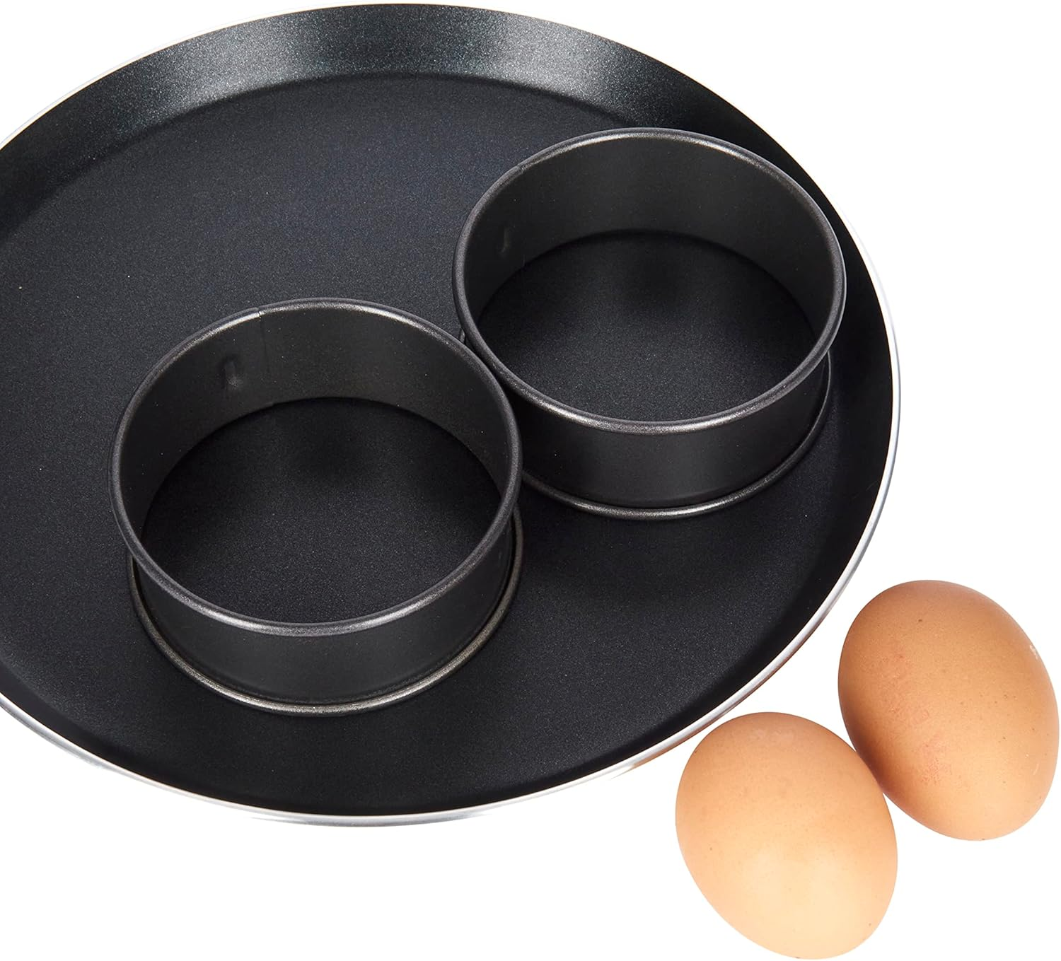 Kitchen Craft Non-Stick Egg Poachette Rings, Black, 5028250136084