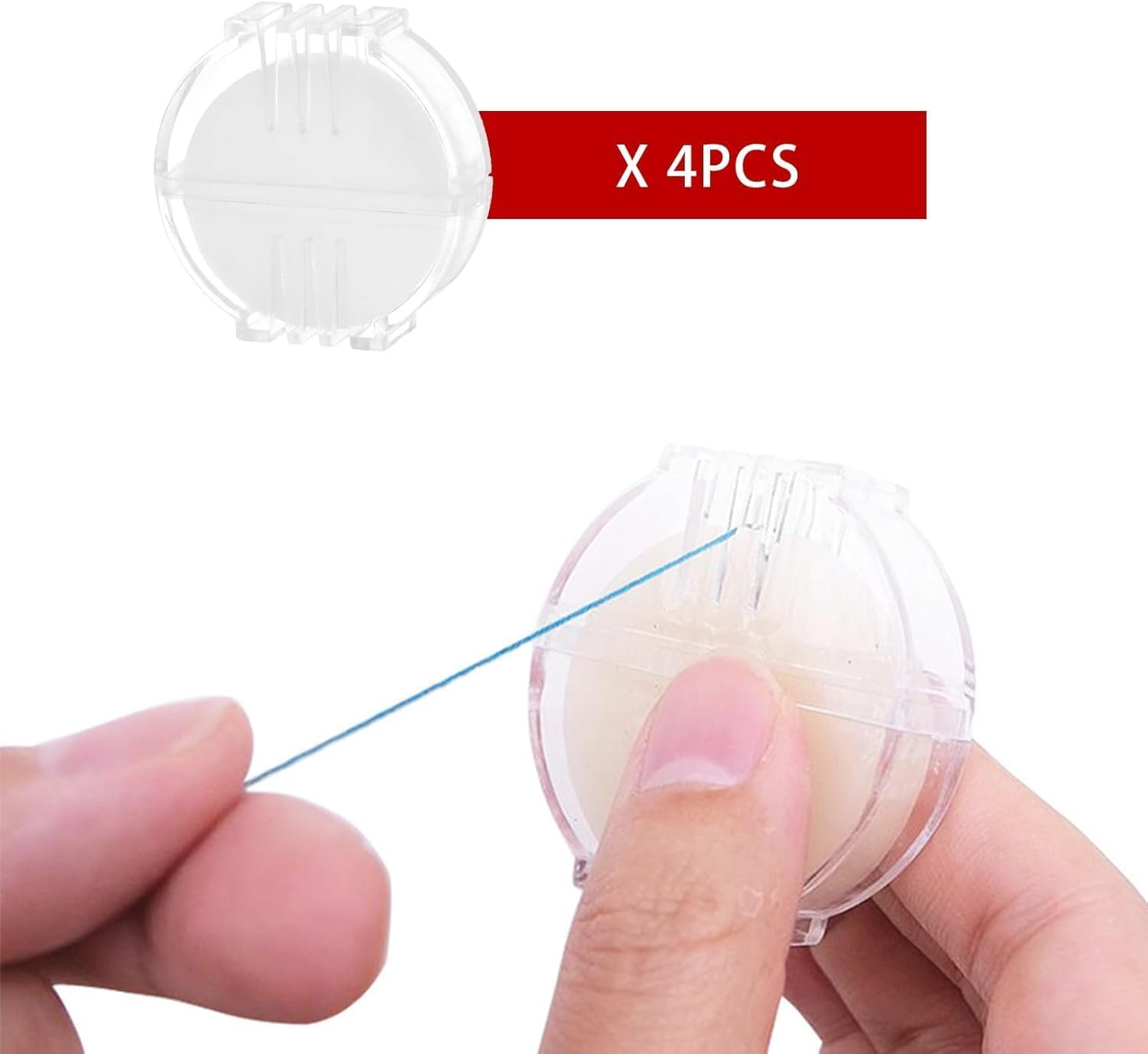 4PCS Beeswax for Thread, Sewing Thread Wax Conditioner with Plastic Box - Strengthening Wax for Hand Sewing, Quilting, Embroidery & DIY Tools image number 2