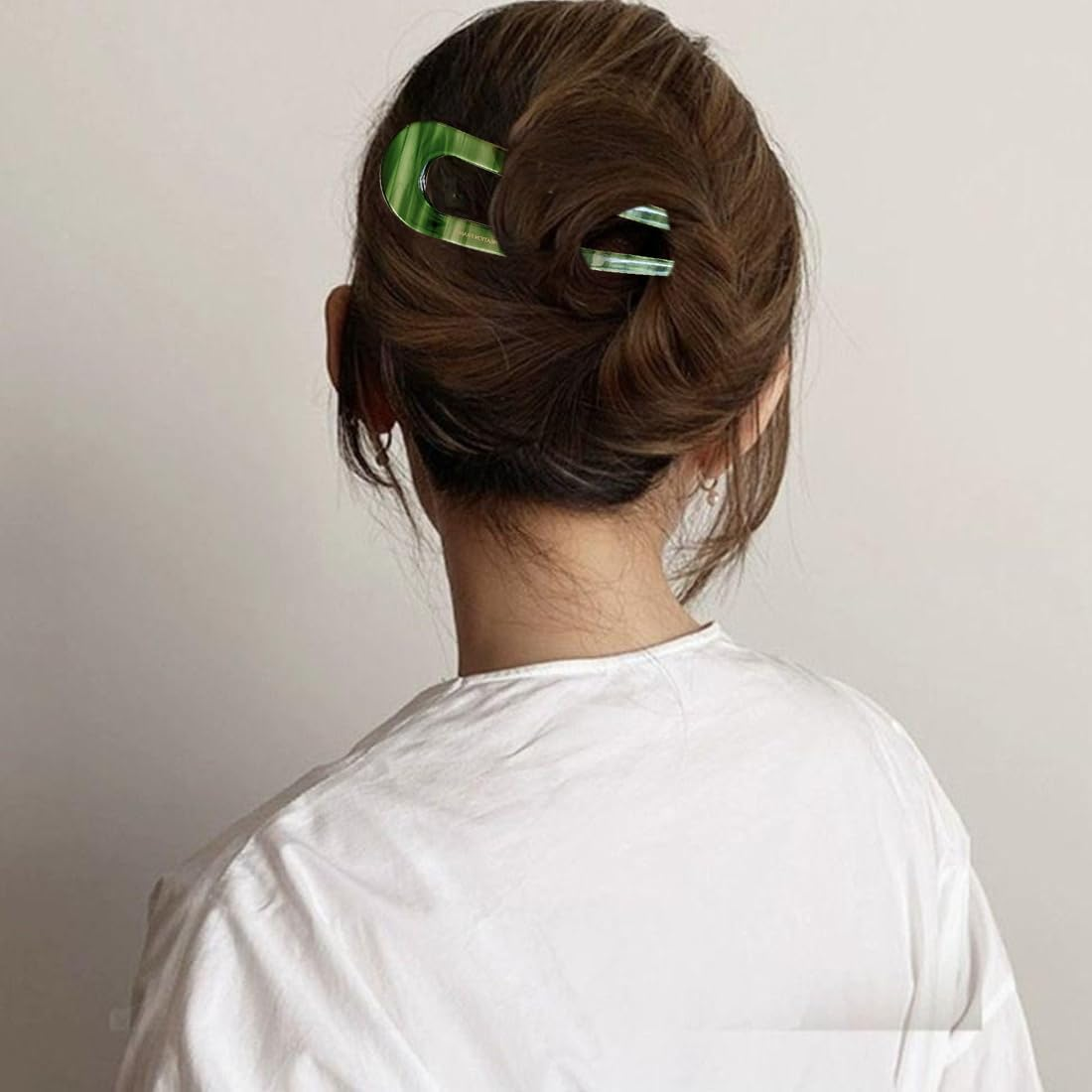 SGERUFZ 2 Pieces U Shaped Hair Clips Hair Clips Hairstyle French Hair Clips Hair Accessories for Girls and Women image number 4