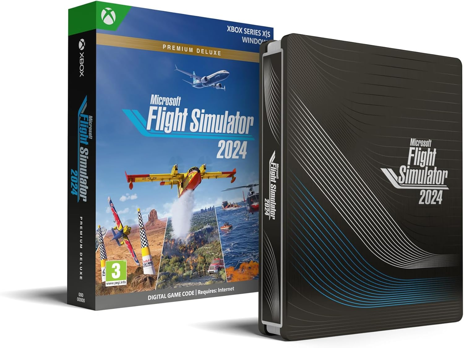 Microsoft Flight Simulator 2024 &ndash; Premium Deluxe Steelbook&reg; Edition &ndash; Xbox Series X|S and Windows Digital Code