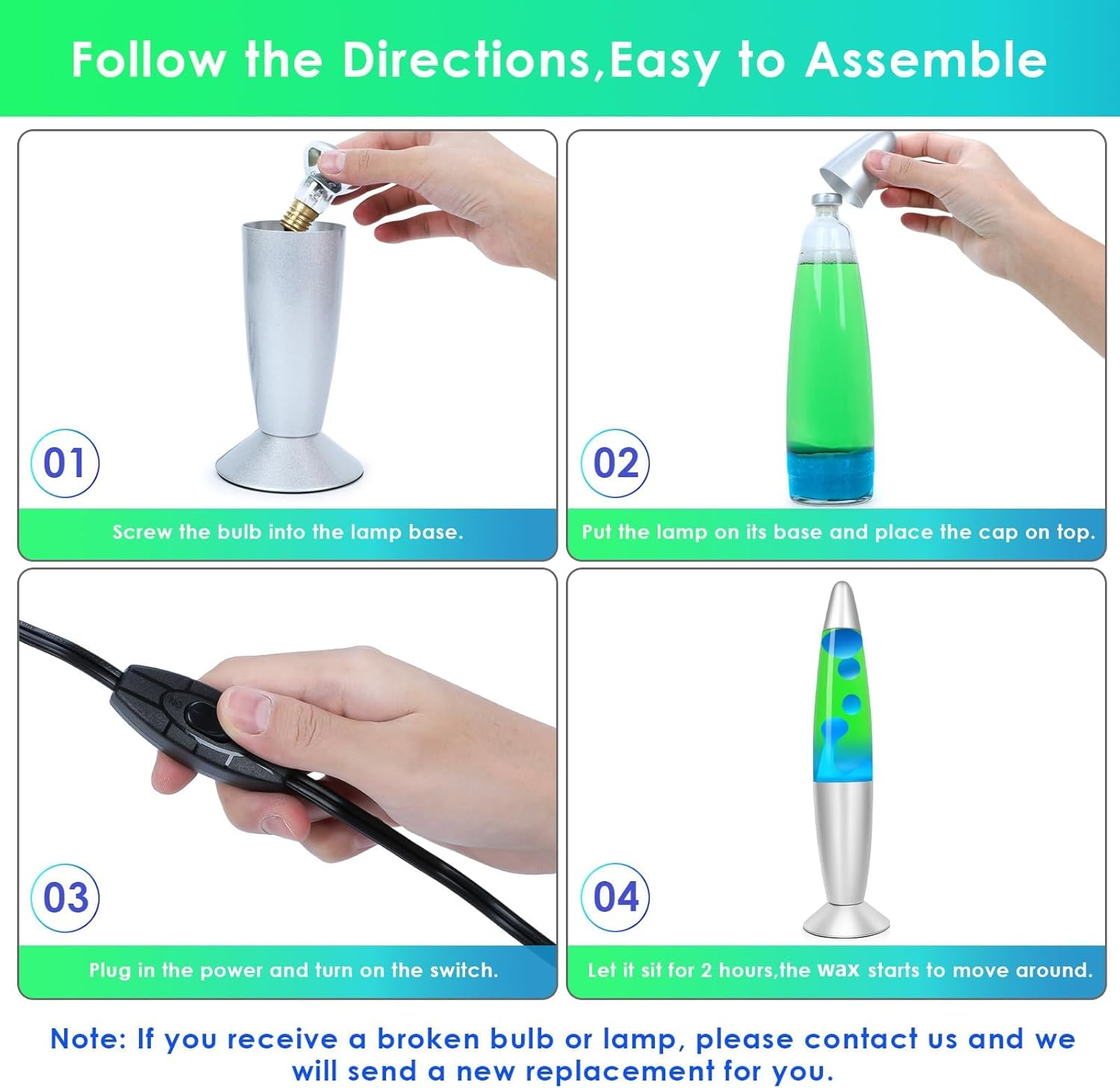 Lava Lamp,Beautiful Magma Lamp Green and Blue 16Inches for Kids and Adults- Boys Beautiful Liquid Motion Lamp Night Lights with Green Liquid Blue Wax, Gifts for Teens Girls(Lava Original Lamp)