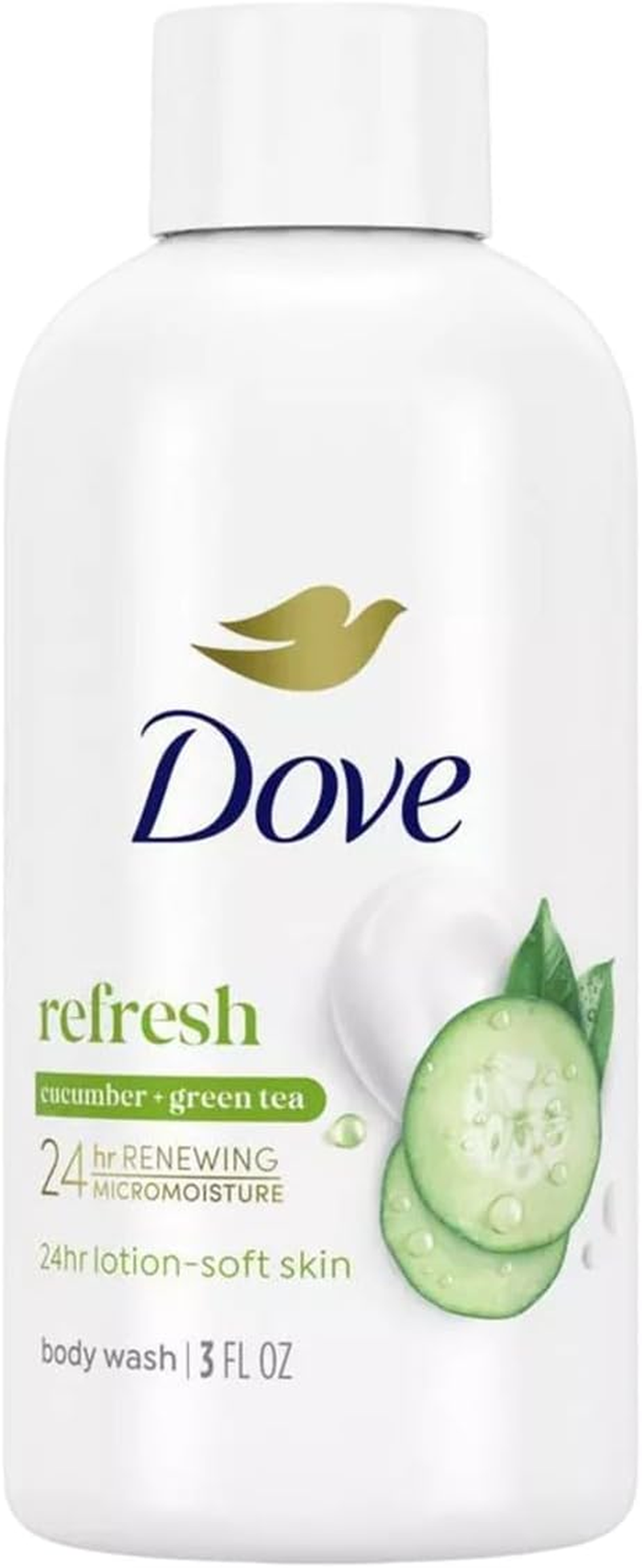 Dove Nutrium Moisture Go Fresh Cool Moisture Body Wash, 3 Ounces (Pack of 12)