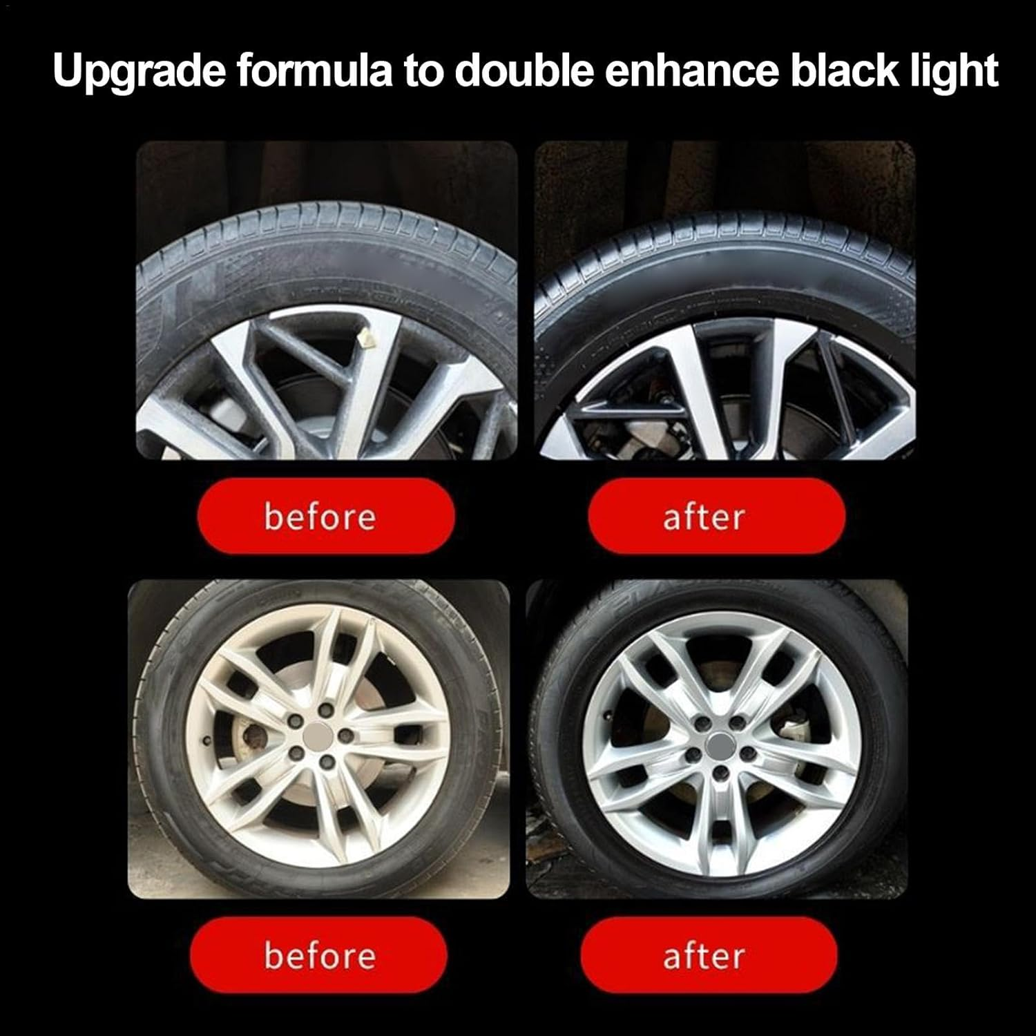 Tire Shine Coating - Tire Shine Applicator Wheel Care Tire Cleaner - 100G UV Protection Polish Tire Restore Stains Dressing Wax Automotive Maintenance Wax image number 2