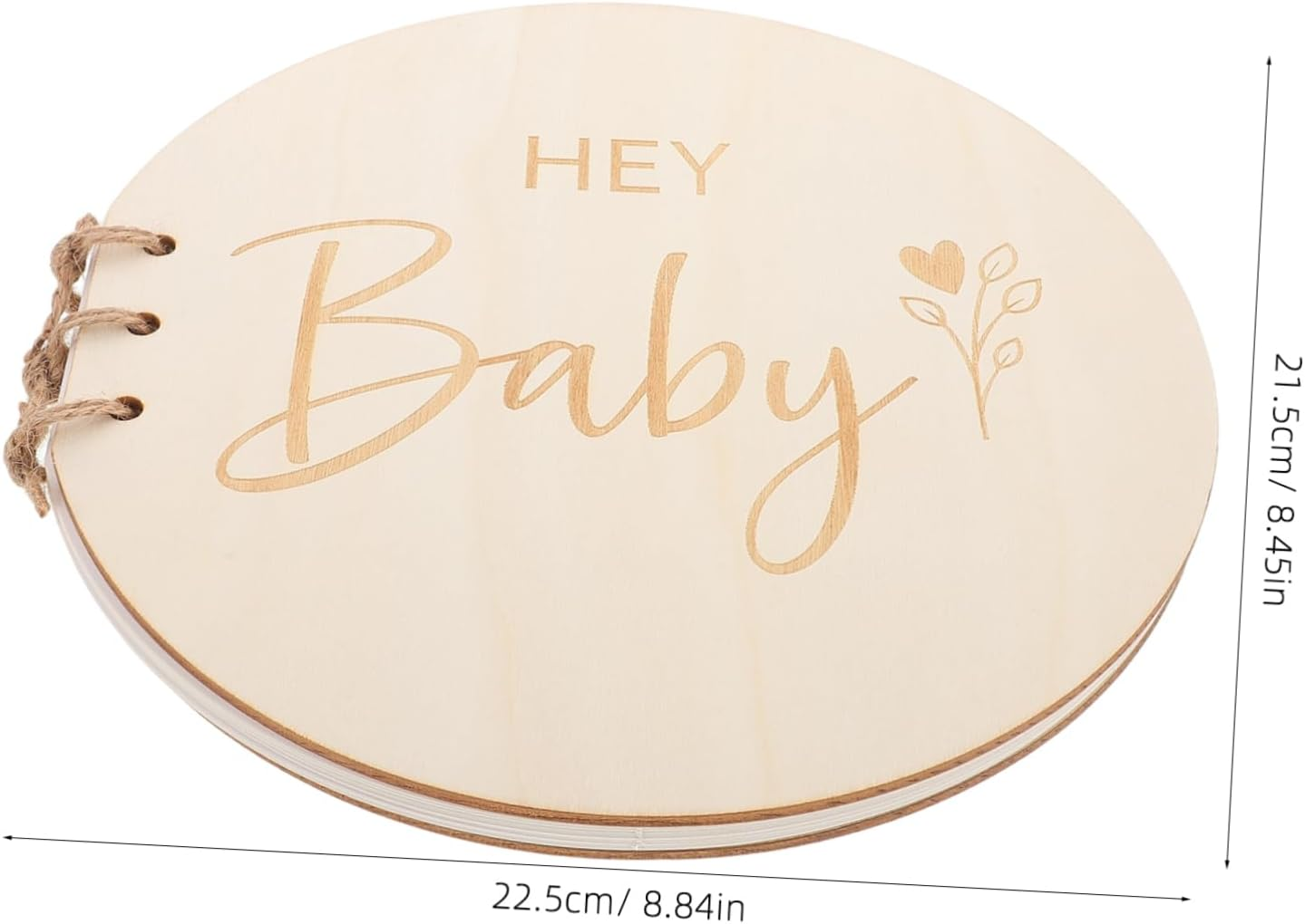 Homoyoyo Rustic Wooden Shower Guest Book Pregnancy Memory Journal with Elegant Design for Boys and Convenient for Parties and Home Decor image number 1