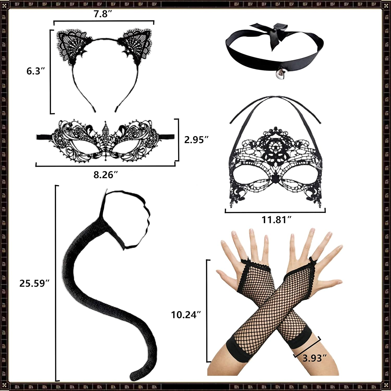 Jevenis Luxury Sexy Lace Eyemask Prom Mask Masquerade Ball Mask for Costume Party Cosplay image number 5