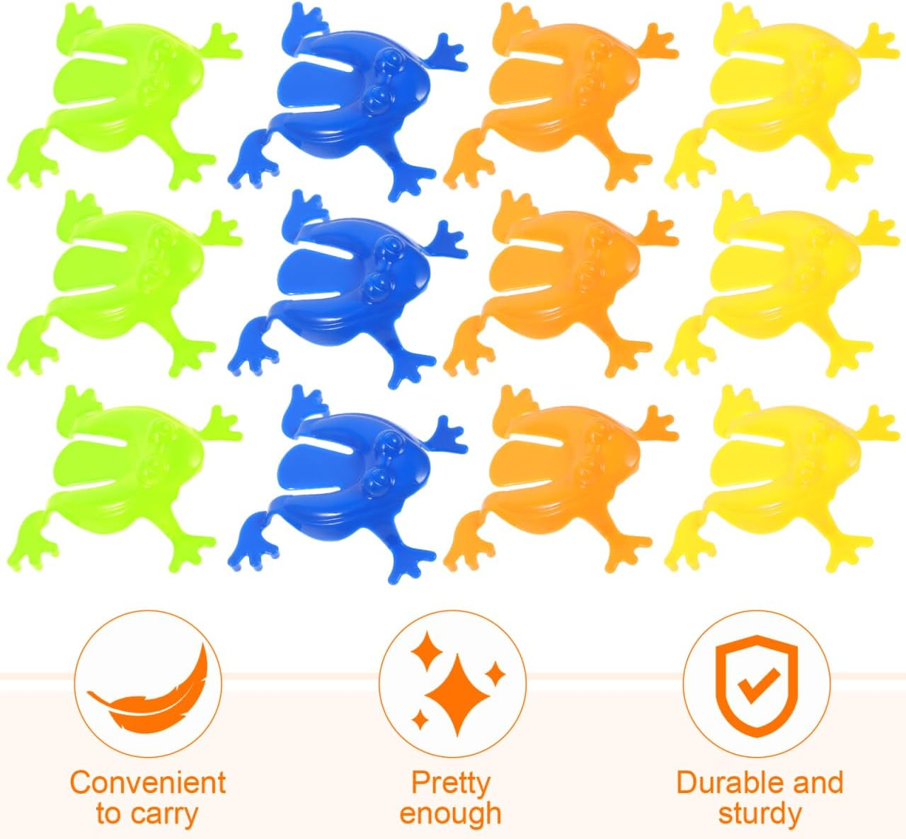 Frog Jumping Toys Bouncing Frog Toys Plastic S Jumping Toy Finger Pressing 12Pcs Bouncing Toy Game with Bucket for Kids Kids Jumping Toys Toys image number 1