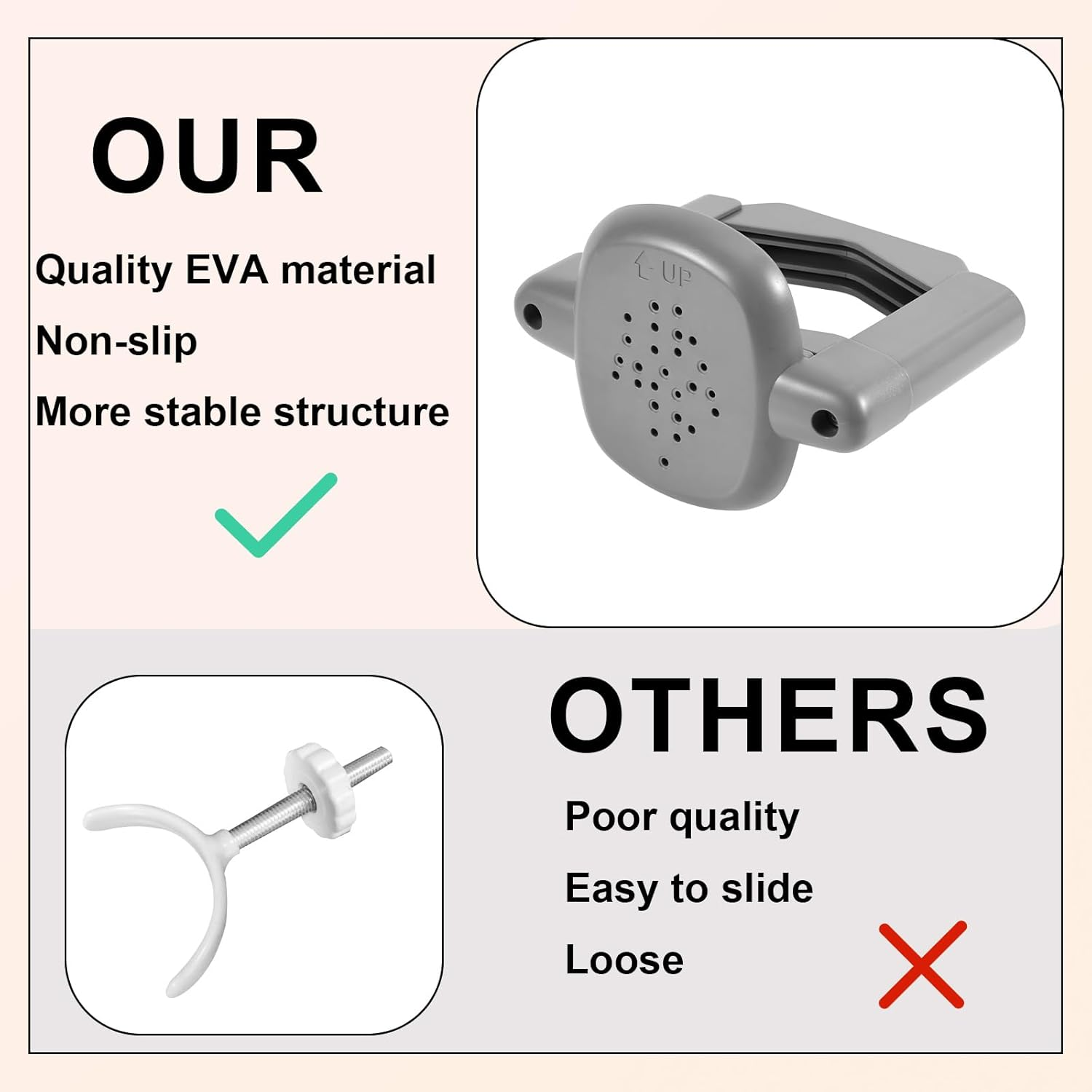 BOXOB 2Pcs Baby Gate Banister Adapter, No-Drill Mounting Accessories Universal Stairway Baby Gate Mounting Kit for round Square Railings