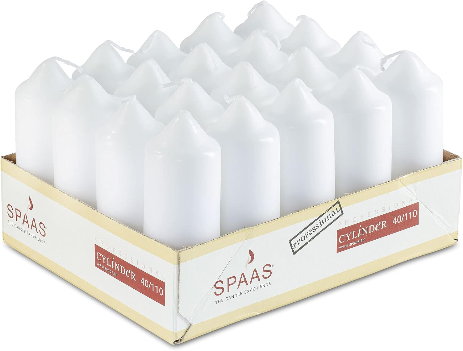 SPAAS White Pillar Candles - 20 Pack | 1.5X4 Inch Bulk Pillar Candles, Dripless Dinner Candles | Unscented Pillar Candles for Home D&eacute;cor, Memorial, Vigil, Parties, Wedding, Decorative Lantern image number 4
