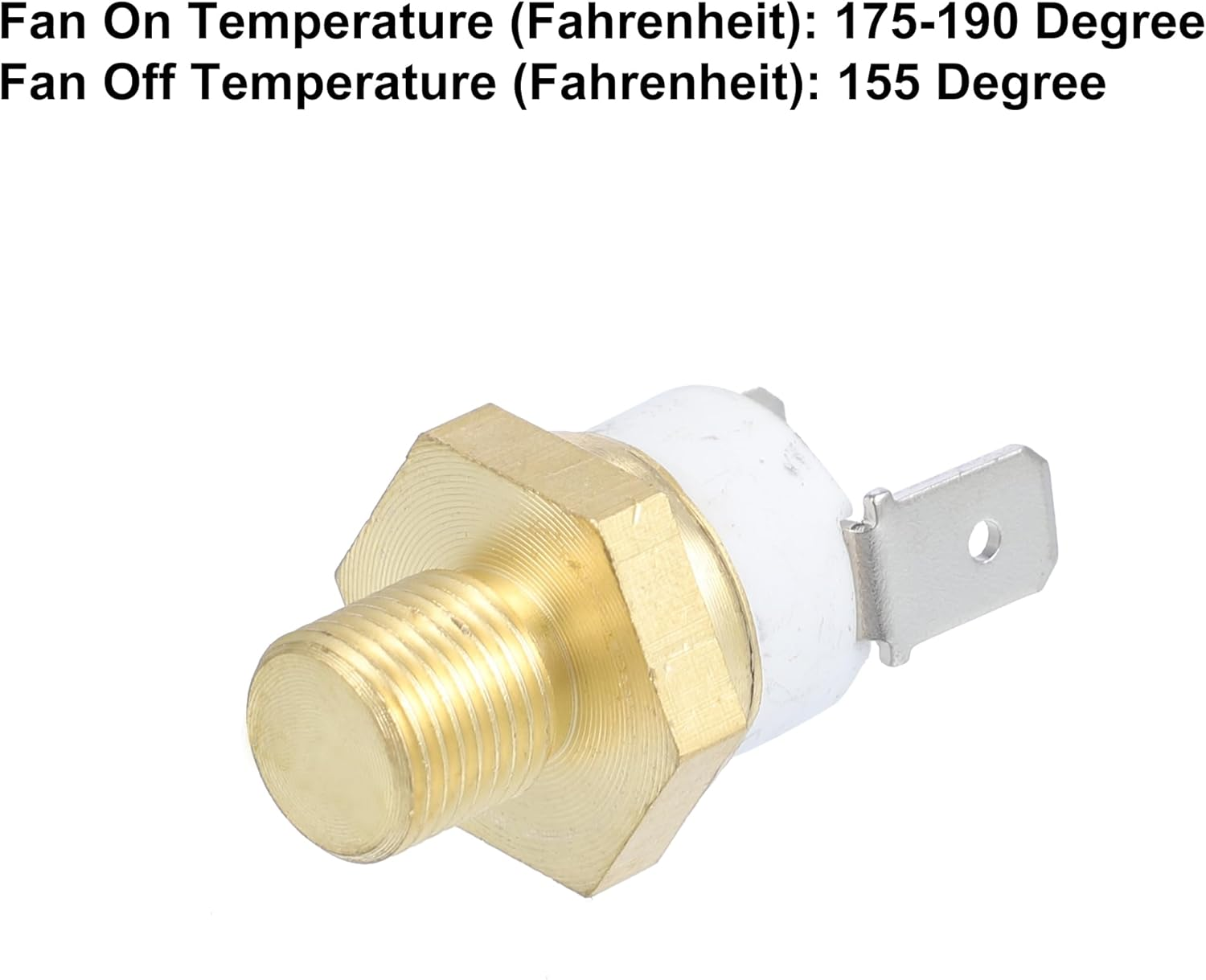 X AUTOHAUX Universal Automotive Radiator Engine Cooling Fan Temperature Thermo Sensor Switch 1/8'' NPT 175-190 Degrees on 155 Degrees Off