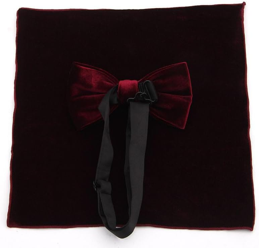 Velvet Bow Ties for Men Adjustable Pre-Tie Bowtie Tuxedo Bowties for Wedding