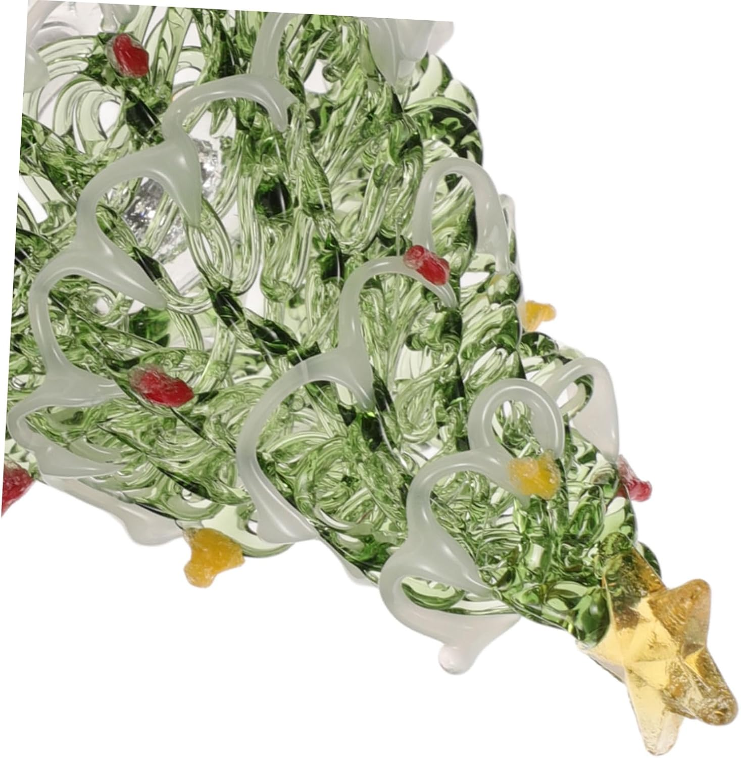 Crystal Christmas Tree Small Glass Xmas Tree Ornament Tabletop Decoration for Christmas Party Dining Table image number 4