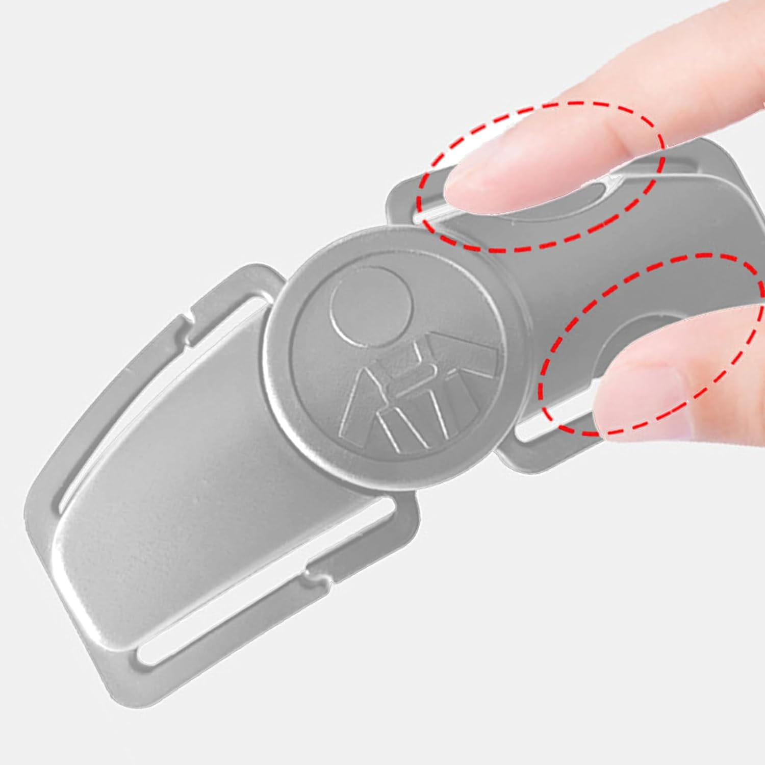 Zurligi Car Seat Chest Harness Clip, Universal Baby Car Seat Safety Belt Buckle, Adjustable anti Escape Chest Strap Clip for Kids Toddlers Children (Gray)